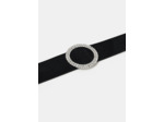 Ceinture Laurena noire en cuir suèdine