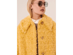 Manteau Mael jaune en fausse fourrure