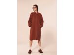 Manteau Maggy-marron en laine double face