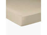 DRAP HOUSSE | Pure White Satin Lavé - Sand