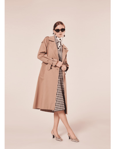 Trench Ivan beige en gabardine de coton