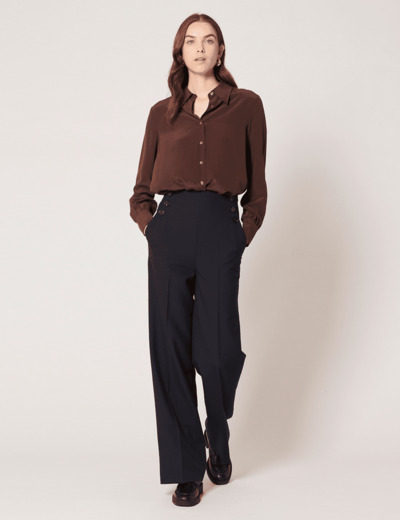 Pantalon Pilora Pantalon palazzo marine