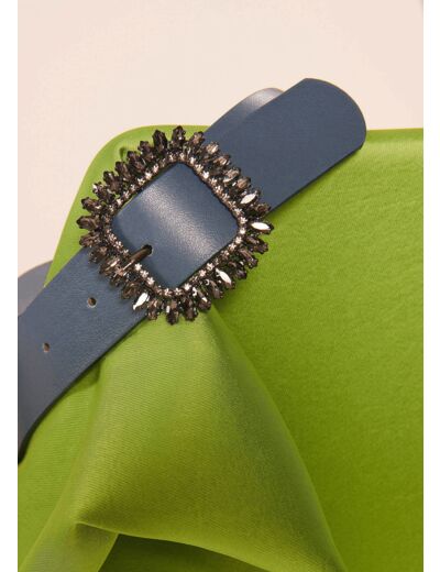 Ceinture Gigi-bleue en cuir