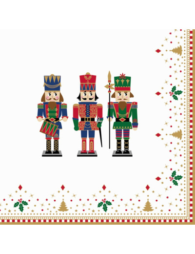 NUTCRACKER 20 Serviettes 33X33cm