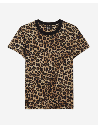 T Shirt Manches Courtes Leopard