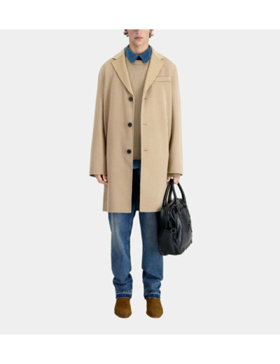 Manteau Double Face Bicolore camel