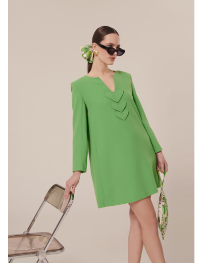 Robe Rhea Vert en Polyester