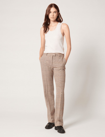 Pantalon Peete Pantalon à carreaux camel