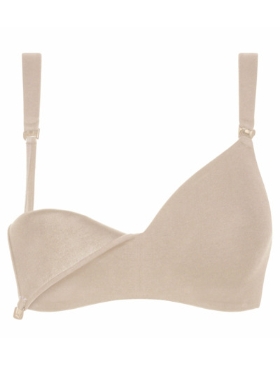 Soutien-gorge d’allaitement en jersey coton chair Dim Maternité