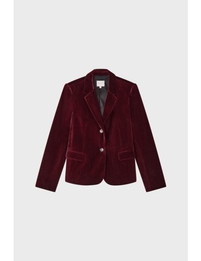 Veste de tailleur en velours lisse - VANESSA