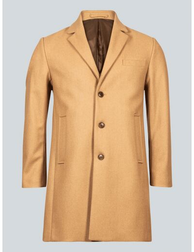 Manteau En Laine Camel Côme