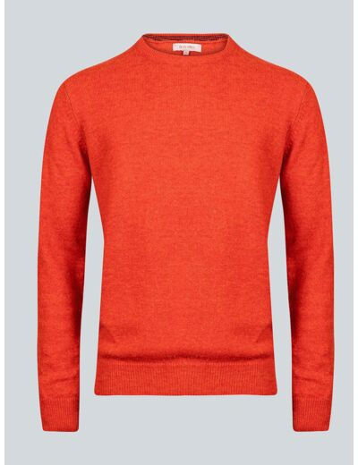 Pull Col Rond Brady En Laine Orange