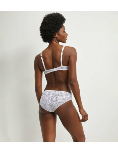 Soutien-gorge corbeille en dentelle florale recyclée Blanc Dim Sublim