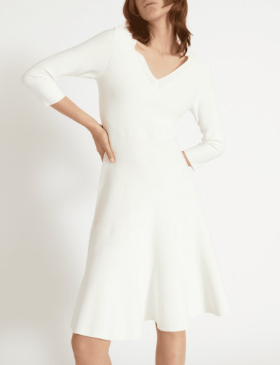 Robe Rossalia Blanc en Viscose