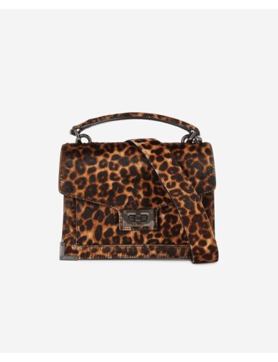 Sac Emily Cuir Poulain Motif Leo