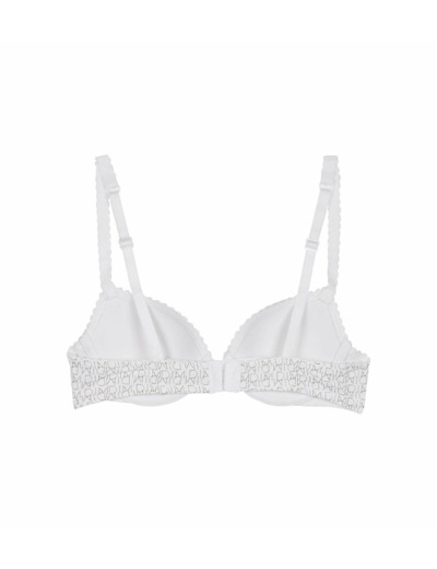 Soutien-gorge fille à armatures blanc imprimé logo Dim Touch