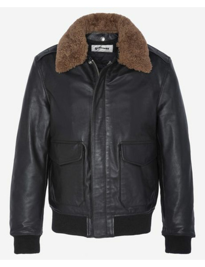 Blouson Aviateur en Cuir de Vachette LC2412 SCHOTT