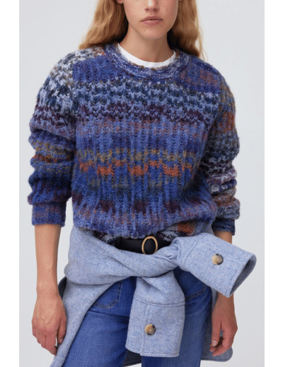 Pull multicolore en laine mélangée - NOURA