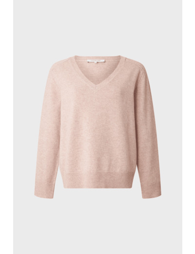 Pull V en laine unie - NICOLE