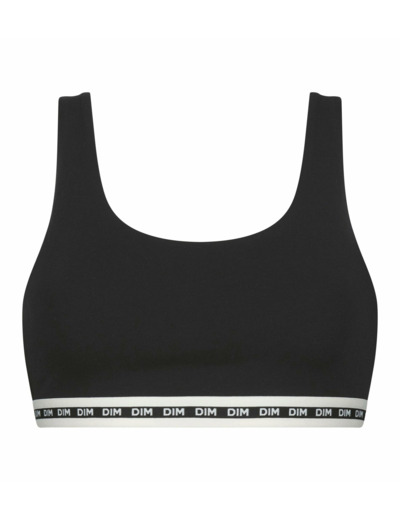 Brassière femme en coton modal Noire Dim Icons Essentiel