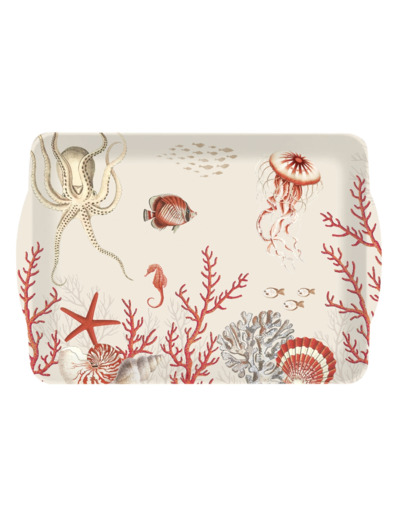 CORAL REEF Plateau 33x22cm rouge