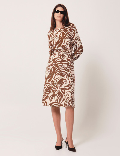 Robe Ryllya Camel en Viscose