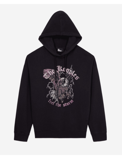 Sweatshirt Noir Avec Sérigraphie Feel The Storm black