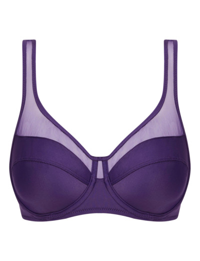 Soutien-gorge emboitant à armatures Violet Aubergine Generous Dim