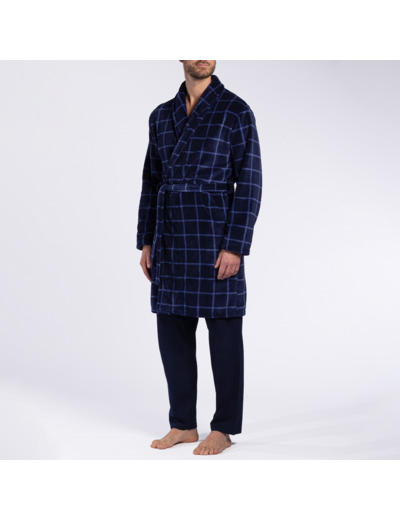 Peignoir homme VEGETAL bleu foncé