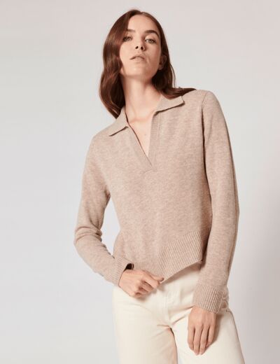 Pull Namba Pull en laine noisette