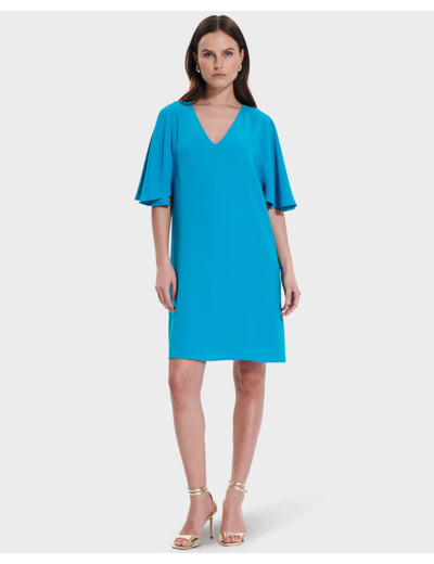 Robe Rubilinda Bleu en Polyester