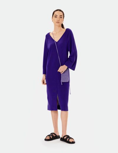 Robe Rhea Robe en maille esprit tunique violet