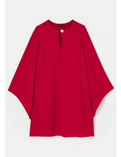 Robe Raonie rouge en crêpe