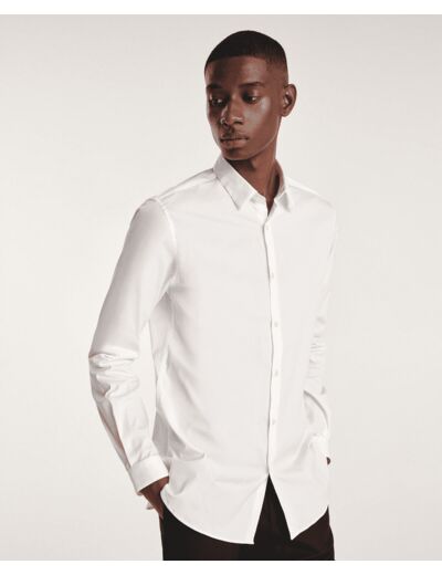 Chemise En Popeline Stretch