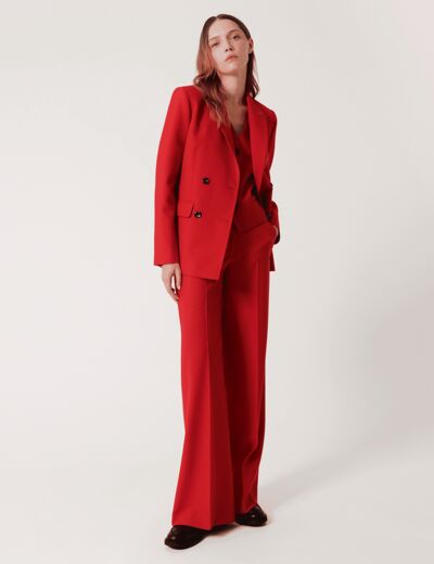 Veste Veneziana Veste tailleur croisée rouge