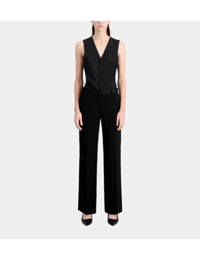 Pantalon Tailleur Noir En Crêpe black