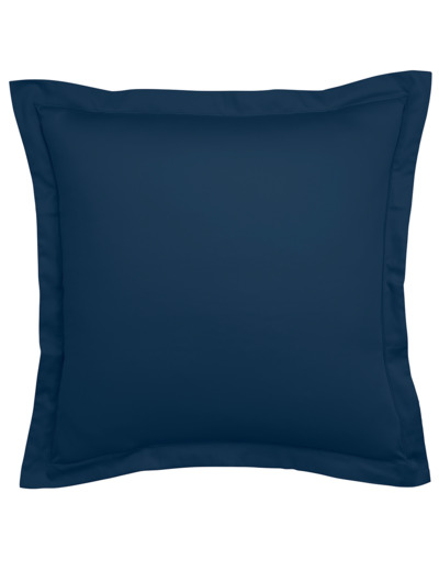 Taie d'oreiller Partition Satin de coton Coloris Marine