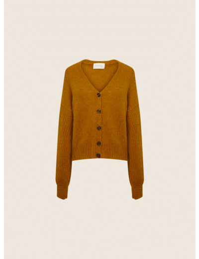 Cardigan orange confite