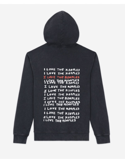 Sweat Hoodie Love Kooples black washed