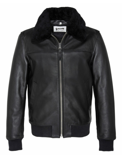 Blouson casual à col mouton amovible SCHOTT LCOFFICIER