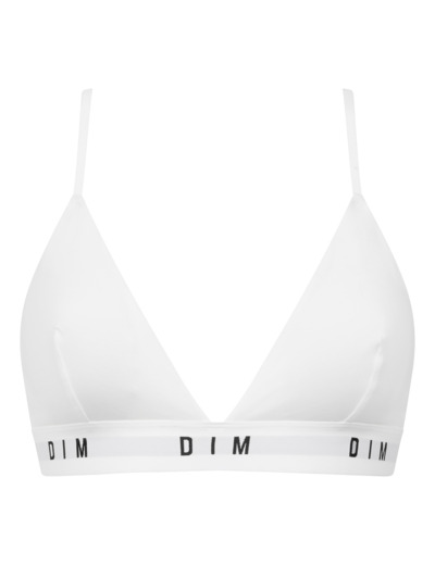 Soutien-gorge triangle sans armatures coton modal Blanc DIM Originals