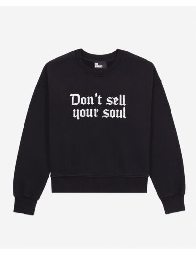 Sweat Avec Print Devant "Don'T Sell Your Soul"" black