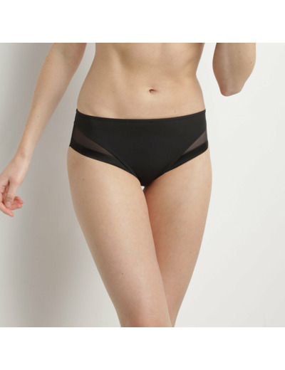 Soutien-gorge corbeille en dentelle florale recyclée Noir Sublim