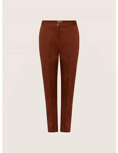 Pantalon droit cannelle