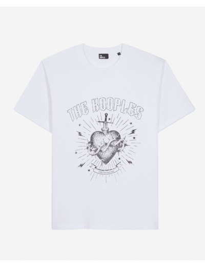 T-Shirt Manches Courtes Avec Print Coeur white