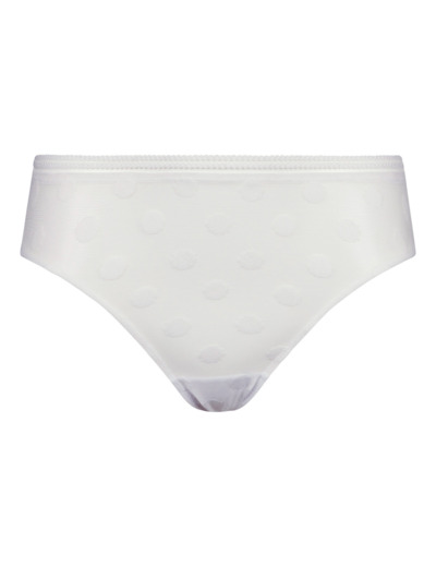 Tanga femme en tulle transparent à pois Blanc Full Moon