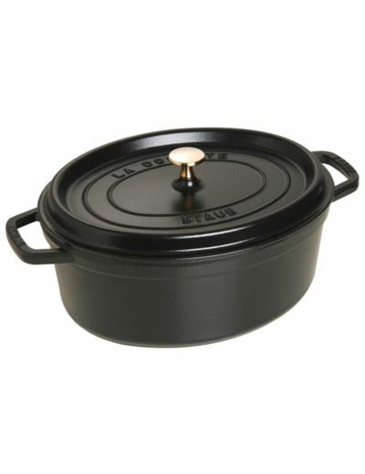 Cocotte ovale 31 cm Noir mat