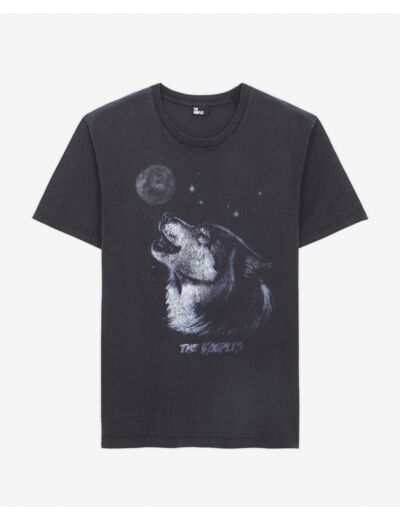 T-Shirt Manches Courtes Wash Avec Print Loup