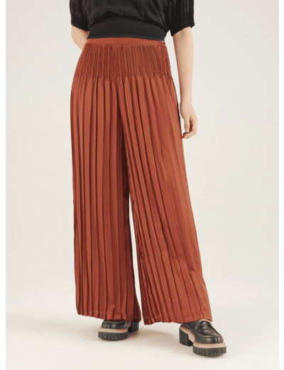 Pantalon large ocre rouge