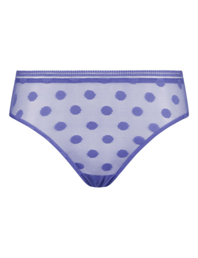 Tanga femme en tulle transparent à pois Violet Papillon Full Moon